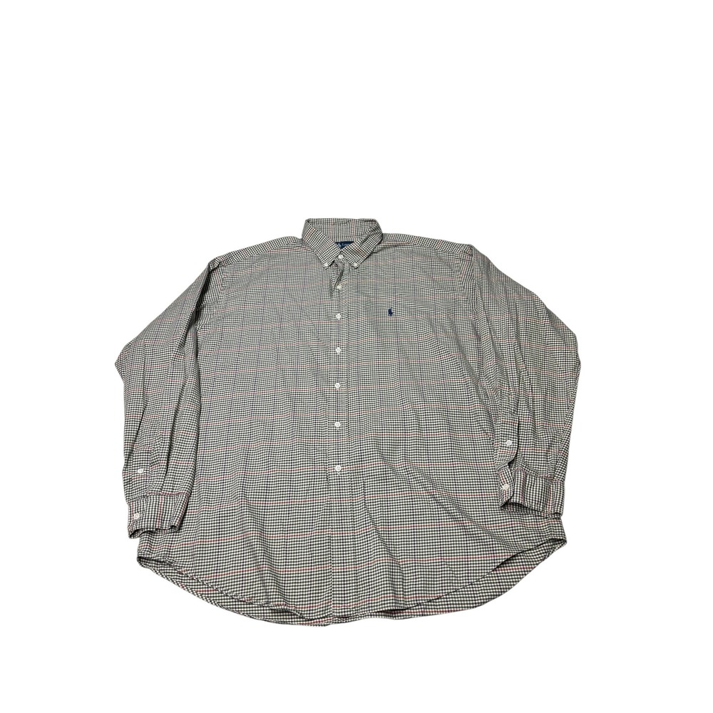 Polo Ralph Lauren Blake Mens XXL Green Red Plaid Cotton Button Down Shirt